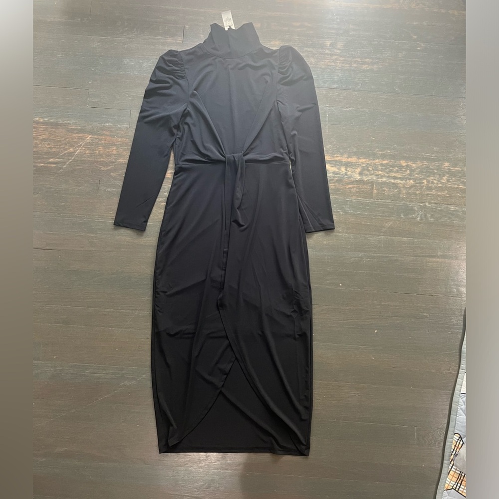 Express long sleeve black dress